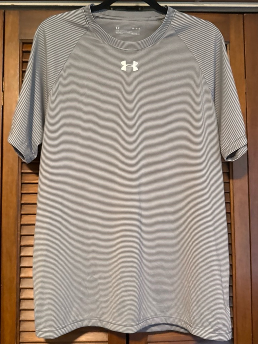 Under Armour Men’s Light Gray Striped Performance Tee